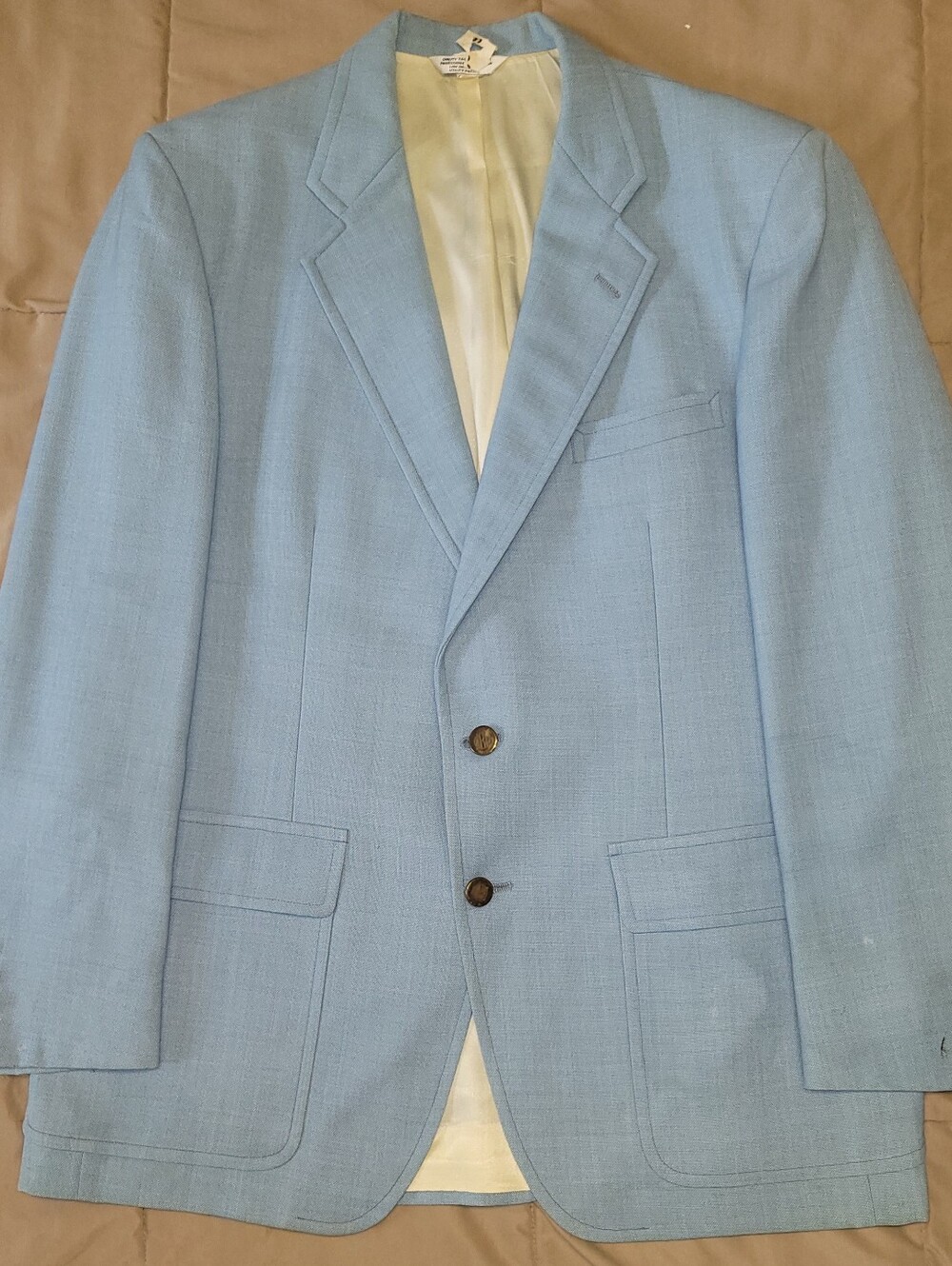Vintage John Weitz Private Collection Blazer Mens 44R Light Blue Sport Coat USA